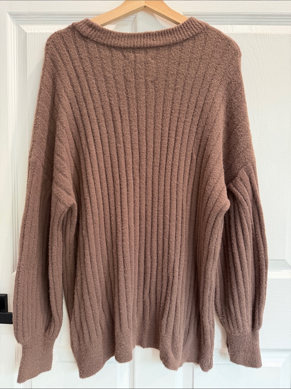 aerie Ribbed Crewneck Sweater in Brown - Picture 4 of 5